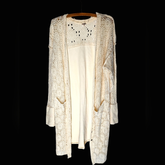 Free People Runaway Cardi Cardigan Ivory size XS T/P - Picture 1 of 6